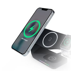 miak 3in1 Wave ワイヤレス充電スタンド ワイヤレス充電器 iPhone Apple Watch AirPods 充電器 ワイヤレス 充電 ミアック MagSafe対応 充