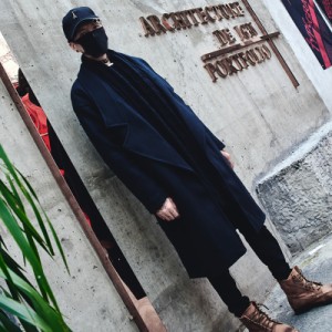 ブラック チェスターコート  モノトーン モダン コート ウール メンズ メンズファッション ストリート 韓流 韓国ファッション カジ
