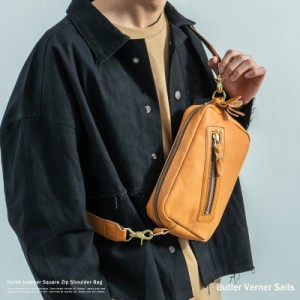 ショルダーバッグ バッグイン メンズ 馬革 ホースレザー 日本製 2WAY お出かけ レジャー Butler Verner Sails JA-2427 9453