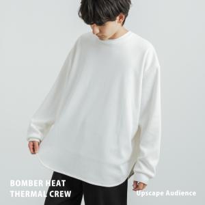 カットソー サーマルニット 長袖Tシャツ メンズ レディース 日本製 ボンバーヒート クルーネック Upscape Audience AUD6383 AO2022 12170