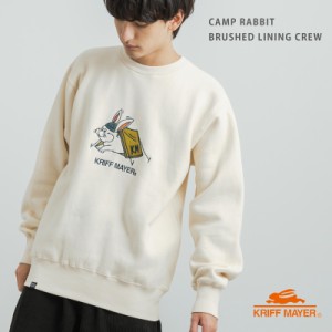 トレーナー スウェット 裏起毛 メンズ レディース 長袖 クルーネック 刺繍 カジュアル ビッグシルエット KRIFF MAYER 2223101 12178