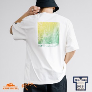 接触冷感 Tシャツ 半袖 メンズ カットソー オーバーサイズ アウトドア  プリント コットン ナイロン ROKX KRIFF MAYER 2345108 13294