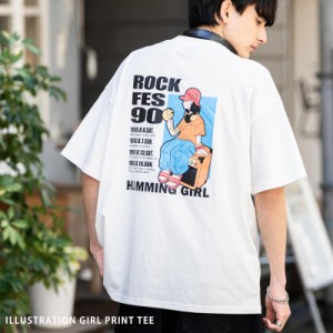 プリントTシャツ 半袖 バックプリント メンズ レディース カットソー クルーネック グラフィック オーバーサイズ リラックス 13359