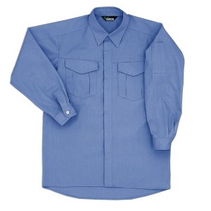 ミドリ安全 混紡 男女兼用長袖シャツ GS2358 上 ロイヤルブルー 作業着 作業服