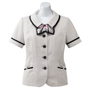 ボンマックス BONMAX Melody オーバーブラウス AJ0834-12 グレイ（5〜19号）春夏 オフィスウェア 事務服 企業制服 通勤服