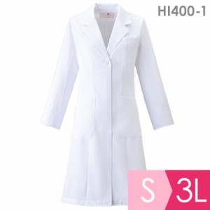 フォーク FOLK 医師看護師ユニフォーム レディース ドクターコート HI400-1 ホワイト S〜3L