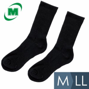 ミドリ安全 靴下 強フィットソックス ハードタイプ ブラック M〜LL