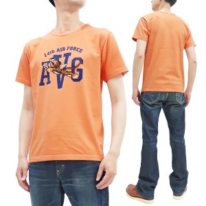 バズリクソンズ Tシャツ BR79046 Buzz Rickson フライングタイガース 14th Air Force メンズ ミリタリー 半袖tee オレンジ 新品