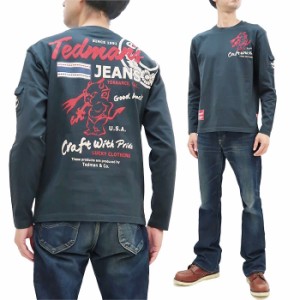 テッドマン 長袖Tシャツ TDLS-351 TEDMAN ラッキーデビル TEDMANS JEANS エフ商会 メンズ ロンtee ネイビー 新品