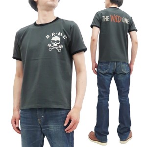 トイズマッコイ Tシャツ TMC2213 ワイルドワン BRMC スカル TOYS McCOY メンズ 半袖tee 030ブラック 新品