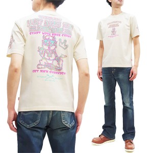 テッドマン Tシャツ TDSS-552 TEDMAN ラッキーデビル テッドマンカジノ柄 エフ商会 メンズ 半袖tee オフ白 新品