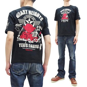 テッドマン Tシャツ TDSS-557 TEDMAN ラッキーデビル グラントハイツ FEN ラジオDJ柄 エフ商会 メンズ 半袖tee ブラック 新品