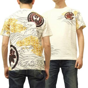 クロップドヘッズ Tシャツ 波家紋 cropped heads 和柄tee 911-56 オフ白 新品