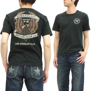 パワープラントモーターサイクル Tシャツ PowerPlant MotorCycle メンズ 半袖tee ppst-307 黒 新品