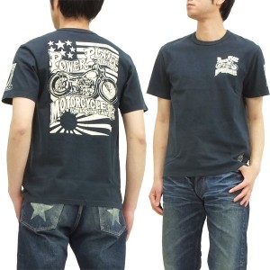 パワープラントモーターサイクル Tシャツ PowerPlant MotorCycle メンズ 半袖tee ppst-311 紺 新品