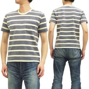 Hub&Spoke ボーダーTシャツ ハブアンドスポーク メンズ 半袖tee 342903 ネイビー×オフ 新品