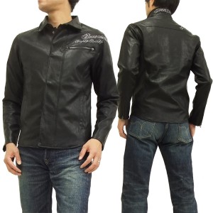グラディエイト フェイクレザー シャツジャケット 453530 GLADIATE メンズ JKT ブラック 新品