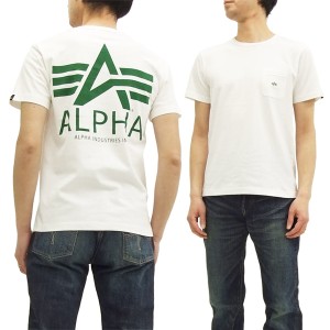 アルファ Tシャツ TC1158 ポケット付き ALPHA ロゴ メンズ 半袖Tee TC1158-118 オフ白 新品