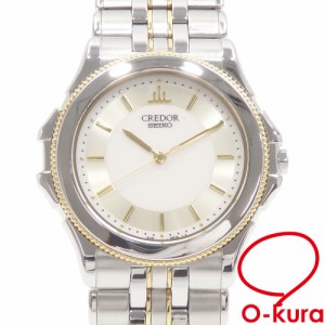 SEIKO 8N70-6140 クレドール ラウンドフェイス 腕時計 SS K18YG メンズ
