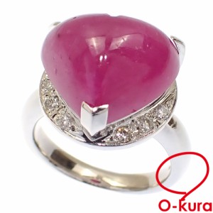 在庫品 Pt ルビー ペンダントトップ 0.38ct D0.10ct 7月誕生石