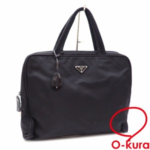 レディース美品 Vintage PRADA クリアーハンドルナイロンバッグ 136020