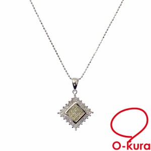 中古 ダイヤモンド ネックレス レディース K18WG 1.00ct 4.4g 750 18金