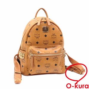 中古 MCM リュックサック レディース コニャック レザー ヴィセトス バックパック デイパック