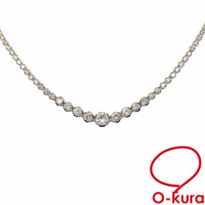 中古 ダイヤモンド ネックレス レディース Pt850 0.35ct/0.31ct/1.196ct/4.65ct 29.7g