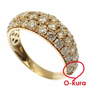 中古 ダイヤモンド リング レディース K18YG 12.5号 2.00ct 4.5g 750 18金 イエローゴールド 指輪