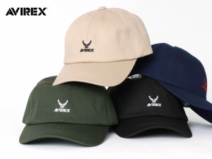 AVIREX キャップ メンズ ロゴ 刺繍 ブラック/ベージュ/カーキ/ネイビー【帽子 CAP ベー