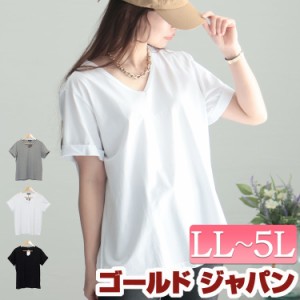 春新作 大きいサイズ レディース トップス カットソー Vネック半袖Tシャツ Vネック Tシャツ 半袖トップス 半袖 半そで ベーシック シンプ