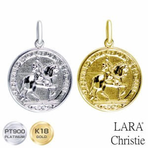 ララクリスティー コイン ペンダント ネックレス ホース 馬 モチーフ PT900 K18 18金 ゴールド プラチナムコレクション  lp71-0026-pt LA