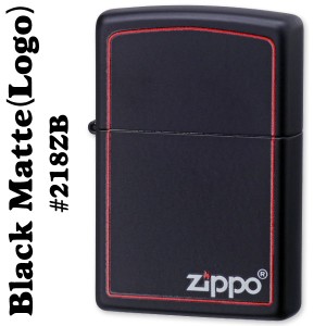 zippo ジッポーライター 218BLACK MATTE ブラックマット  ZIPPOロゴライン入り#218ZB ヤマトメール便なら送料無料  