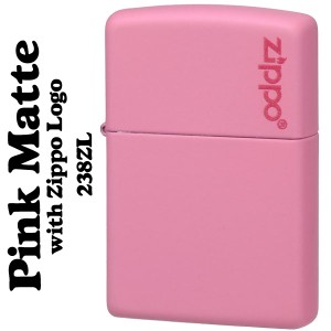 ZIPPO ピンクカラーマットジッポー　ZIPPOロゴ入り#238ZL送料無料 ヤマトメール便対応