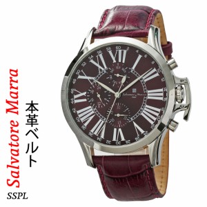 父の日：腕時計メンズ  Salvatore Marra  サルバトーレマーラ   カレンダー 24時間計 マルチファンクション  SM23101-SSPL  送料無料