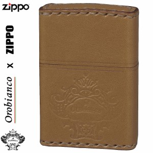 父の日：zippo  ジッポーライター オロビアンコ　 OROBIANCO　国産牛革巻き、手縫い ZIPPO キャメル 送料無料 ヤマトメール便対応 