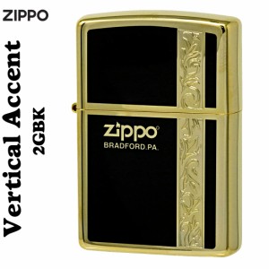 zippo ジッポーライター  Vertical Accent 金メッキエッチング両面加工　バーティカル アクセント 2GBK-VERZARA 送料無料  ヤマトメール