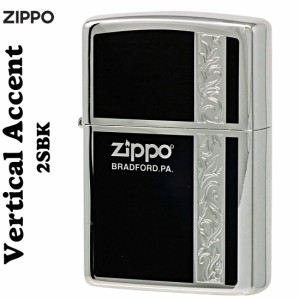 zippo ジッポーライター  Vertical Accent 銀メッキ エッチング両面加工　バーティカル アクセント 2SBK-VERZARA ヤマトメール便対応 