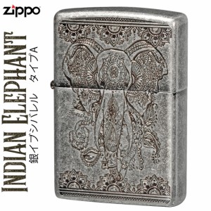 zippo  ジッポーライター インディアン  エレファント A    銀イブシバレル  送料無料 メール便対応 