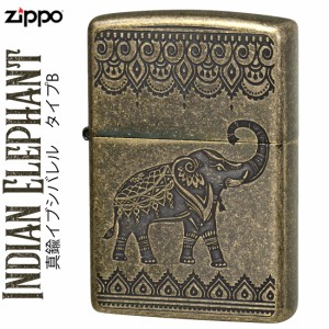 zippo  ジッポーライター インディアン  エレファント B    真鍮イブシバレル　送料無料 ヤマトメール便対応 