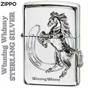 父の日：zippo ジッポー スターリングシルバー ウィニングウィニー シルバーメタル貼り 送料無料