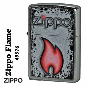 zippo ジッポー Flame Design　フレイムデザイン　ZIPPOロゴ　ストリートクローム　2023モデル #49576  送料無料  ヤマトメール便対応 