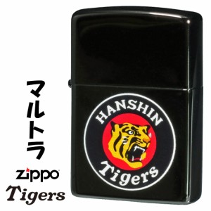 父の日：zippo  阪神タイガースのロゴをデザイン　ブラックニッケルミラー　zHTZ-MARUTORA　送料無料   ヤマトメール便対応 