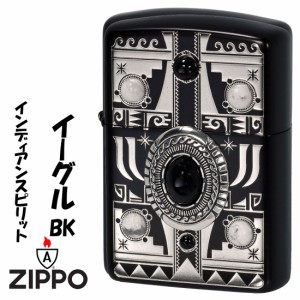 父の日：zippo アーマー インディアンスピリット イーグル ワシ ブラック 天然石 オニキスメタル貼り  送料無料  ヤマトメール便対応 