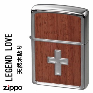 在庫限り　zippo ジッポー  クロス　十字架　木貼り　LEGEND LOVE　2008年製　銀メッキ　KIBARI  送料無料   ヤマトメール便対応 