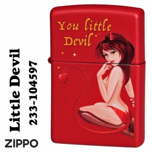 zippo ジッポー  Little Devil Red  レッドマット 赤　2023モデル Z233-104597  おしゃれ  キュート 送料無料  ヤマトメール便対応 