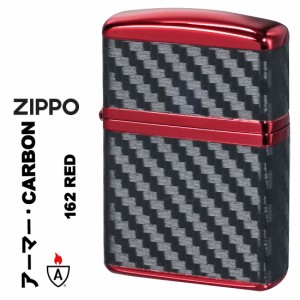 zippo アーマー　カーボンシリーズ　レッドイオン　エッチング　162RED-CARBON　4面カーボンシート貼り 送料無料  ヤマトメール便対応 