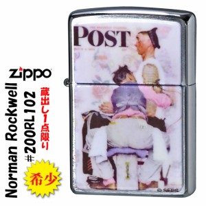 zippo ジッポーライター蔵出し 希少 2002年製 1点限り　ZIPPO ノーマン・ロックウェルデザイン　200RL102　送料無料  ヤマトメール便対応