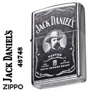 父の日：zippo ジッポー  JACK DANIELS ジャックダニエル 創業者デザイン 2023秋冬モデル ストリートクローム  48748  ヤマトメール便対