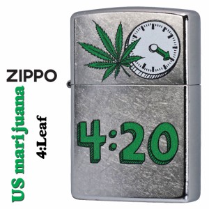 zippo(ジッポーライター) マリファナ　4：Leaf　2024　USモデル ストリートクローム Z207-112477  ヤマトメール便対応